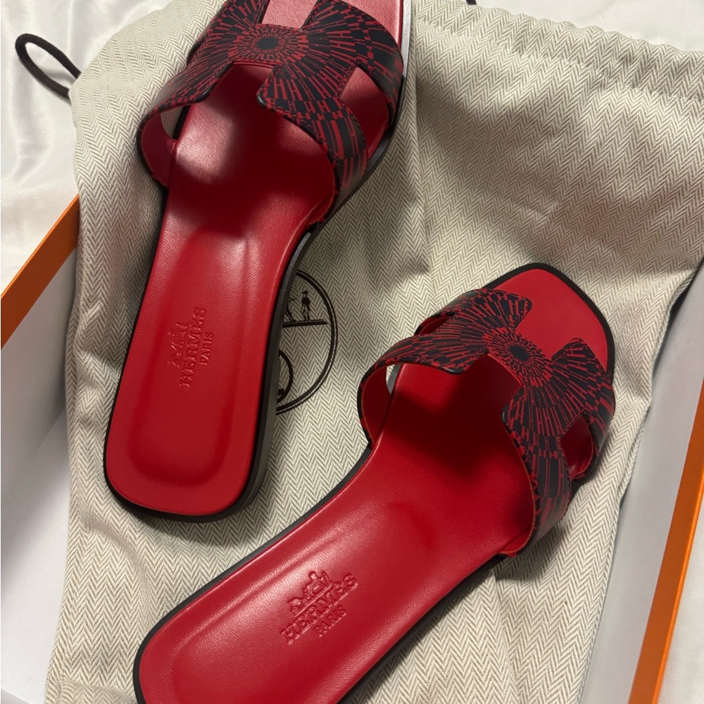 Red Women's Slide Sandals